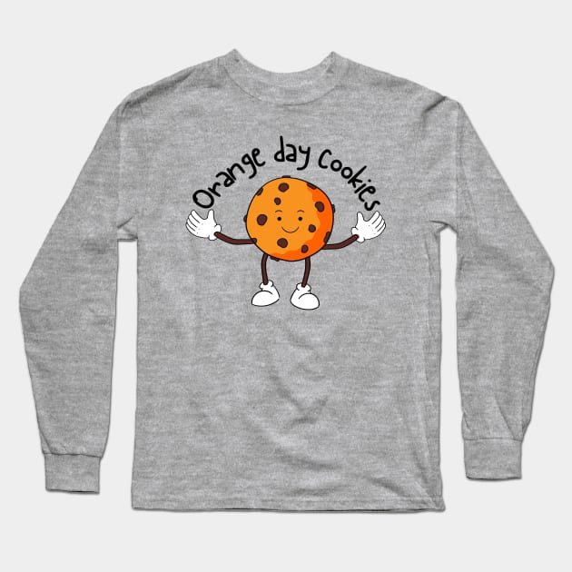 Orange Day Cookies Special Long Sleeve T-Shirt by Nutrignz